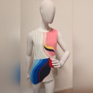 Thom Browne Soft Pink and Cream Lined Garment